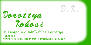 dorottya kokosi business card